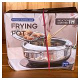 Stainless Steel Frying Pot | 2.2L capacity, induction compatible. - h. 8.5 in (box)
