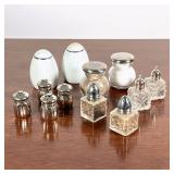 (12pc) Salt & Pepper Shakers | Including four pairs (including a Rogers crystal set) and a set of fo