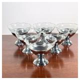 (6pc) Ice Cream Bowls | Ice cream or sherbet / dessert dishes, designed as glass bowls with ruffled 