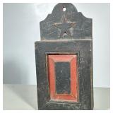 “Hearts & Stars Forever” Folk Art Carved Hanging Box by Martin Mitchell & Claire Joyce | A one-of-a-