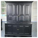 ETHAN ALLEN MEDIA CABINET | Ethan Allen 2 piece media cabinet with top TV cabinet and lower media/co