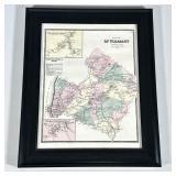 MT. PLEASANT MAP | Print of a 1867 map of Mt. Pleasant, Pleasantville, and Pleasantville Station in 