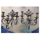 (2pc) PAIR WALL SCONCES | With lion