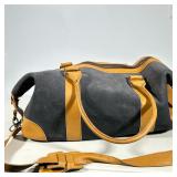 SSO DUFFLE BAG | Suede with leather trim bag by SSO, inside zipper pocket plus two others comes with