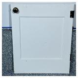 HALF-DOOR | White painted wood half door. Dimensions: h. 39 x w. 32 x d. 1.5 in