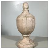 OVERSIZE DECORATIVE FINIAL | Large decorative finial made of composite to look like wood. Dimensions
