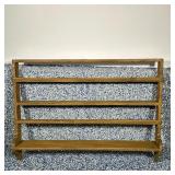 ANTIQUE PLATE RACK | Wood plate rack/display shelving. Dimensions: h. 29.5 x w. 40.5 x d. 6 in