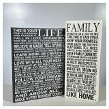 (2pc) MOTIVATIONAL CANVAS PRINTS | Set of 2 motivational canvas prints. Dimensions: h. 16 x w. 12 in