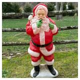 SANTA STATUE | Hollow plastic Santa statue. Dimensions: h. 50 x w. 18 x d. 16 in