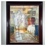 FRIDA SCHIOLDBORG (Norwegian, 1885-1926) IMPRESSIONIST SCENE | Interior Scene Oil on canvas signed l