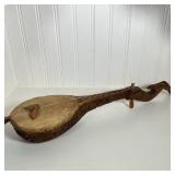 CARVED WOOD BALKAN GUISE INSTRUMENT | Elaborate wood carved Balkan Guise instrument with one sting a