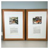 (2pc) SIGNED ITALIAN RECIPE PRINTS | “Le Melanzane alla Parmigiana” and “La Ribollita” recipe prints