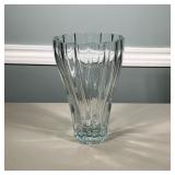 Blown Glass Vase | Heavy blown glass vase with ruffled rim, no apparent signature. Dimensions: h. 11