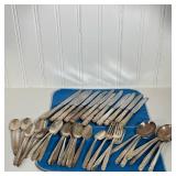 (39pc) HOLMES & EDWARDS INLAID SILVER FLATWARE | Partial inlaid silver flatware service including; 7