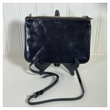 Sandro Shoulder Bag | Black double brass zipper purse by Sandro. Two compartments. Shoulder strap in
