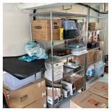 (1 of 2) Metro Storage Rack | Metal adjustable rack with 3 middle shelves. Large wheels. Seville Cla