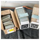 (2pc) Boxes Spanish Tiles | Made in Spain, two boxes appearing to be full of mostly full. Dimensions