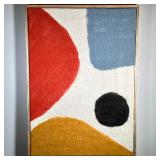 FRAMED WOOL ARTWORK | Wool or linen framed artwork - h. 42 x w. 32.25 x d. 2.5 in.