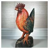 DECORATIVE ROOSTER STATUE | h. 21 x l. 10 in.