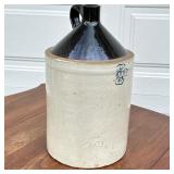 LARGE ANTIQUE JUG | Antique American ceramic jug - h. 16 x dia. 9.25 in.