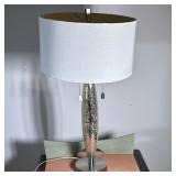 GLASS TABLE LAMP | h. 30 x dia. 16 in. (with shade)