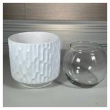 VASE PAIR | One plastic one ceramic.