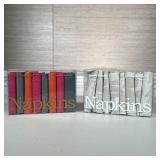 HARVEY & STRAIT COCKTAIL NAPKIN SETS | Two boxes with napkins - h. 4 x w. 6 in.