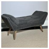 BEDSIDE BENCH | Small bench with riveted sides - h. 22 x w. 47 x d. 16 in.