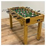 FOOSBALL TABLE | Wooden foosball table with cup holders - h. 33 x w. 40 x l. 48 in.