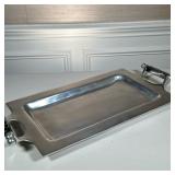 METAL SERVING TRAY | w. 12 x l. 23.5 in.