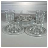 (13pc) GLASS AND DISH SET