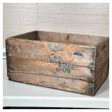ANTIQUE WOODEN CRATE | h. 10.5 x w. 14 x l. 21.25 in.