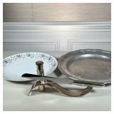 (4pc) CHALLAH KNIFE & SERVING DISH SET