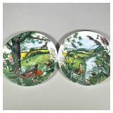 (2pc) WEDGWOOD COLIN NEWMAN PLATES | 2 decorative plates by Colin Newman for Wedgwood including: "Me