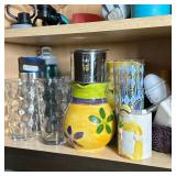 (20pc) VARIETY CUPS & BOTTLES | All in cabinet (bottom row)
