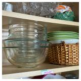 (17pc) BOWLS, PLATES & MISC | All in cabinet