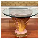 YOSHIO TAYLOR (American, b. 1945) FRAGMENT TABLE | Formerly a base of a large stone carving. Repurpo