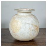 CARVED STONE VASE | Large carved stone vase. Dimensions: h. 10.5 x dia. 9 in