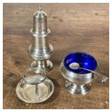 (4pc) STERLING SILVER ITEMS | Including: incense holder marked on bottom “Sterling”, candleholder ma