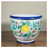 DERUTA POTTERY PLANTER | Colorful deruta pottery planter- h. 11.5 x dia. 14 in