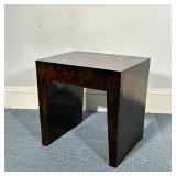 CHISTA CONTEMPORARY WOOD SIDE TABLE | Thick, solid wood side table - h. 18 x w. 13.5 x l. 18 in