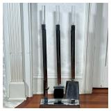 (4pc) ALESSANDRO ALBRIZZI LUCITE FIREPLACE TOOLS | Design by Alessandro Albrizzi Circa 1970. Materia