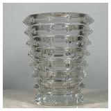 BACCARAT "ARLEQUIN" CUT CRYSTAL VASE | Marked on base - h. 6.25 x dia. 5.25 in