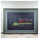 AARON FINK MONOPRINT |Hot Pepper 30 x 44 in sight Monoprint lithograph Signed & Dated lower right - 