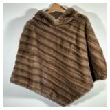 OSCAR DE LA RENTA MINK PONCHO | Dimensions: h. 24 x w. 30 in