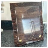 SAKS FIFTH AVE STONE FRAME | Hand-carved alabaster frame - h. 11 x w. 9.5 x d. 6 in