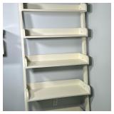 LEANING BOOKSHELF | Leaning bookshelf with 5 graduating shelves - h. 75 x w. 34 x d. 18 in