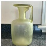 HAND BLOWN GLASS BOTTLE | Dimensions: h. 7.5 x dia. 4.5 in