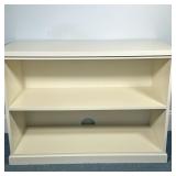 WOOD BOOKSHELF | White painted wood bookshelf Dimensions: h. 29.5 x w. 41 x d. 17 in