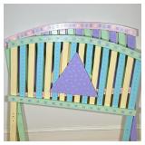 PAIR SIGNED PASTEL HEADBOARDS | Pair of “Lisao” signed & dated colorful pastel headboard s Dimension